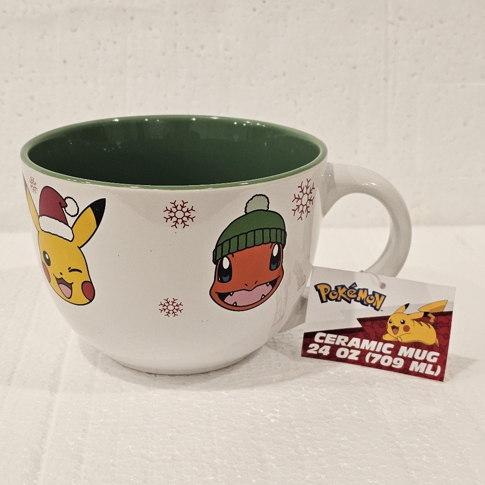 Pokemon Large Christmas Winter Coffee Cup Mug 24 Oz